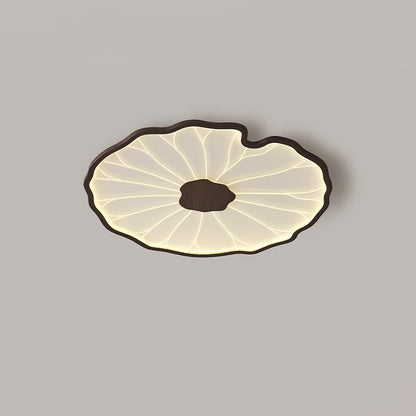 Lotus Leaf Acrylic Ceiling Lamp | Durable, Rustic Wood Finish & Ideal for Indoor Spaces