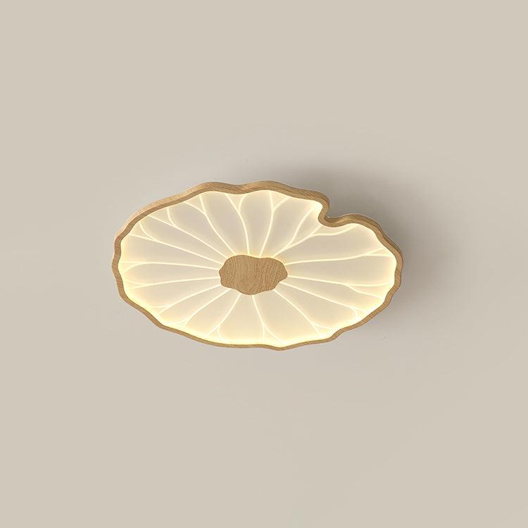 Lotus Leaf Acrylic Ceiling Lamp | Durable, Rustic Wood Finish & Ideal for Indoor Spaces