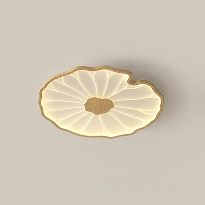 Lotus Leaf Acrylic Ceiling Lamp | Durable, Rustic Wood Finish & Ideal for Indoor Spaces