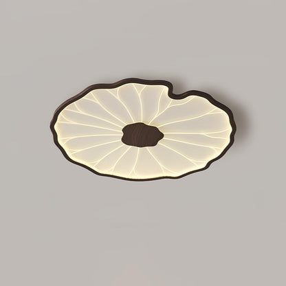 Lotus Leaf Acrylic Ceiling Lamp | Durable, Rustic Wood Finish & Ideal for Indoor Spaces