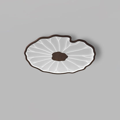 Lotus Leaf Acrylic Ceiling Lamp | Durable, Rustic Wood Finish & Ideal for Indoor Spaces