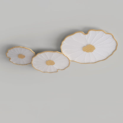 Lotus Leaf Acrylic Ceiling Lamp | Durable, Rustic Wood Finish & Ideal for Indoor Spaces
