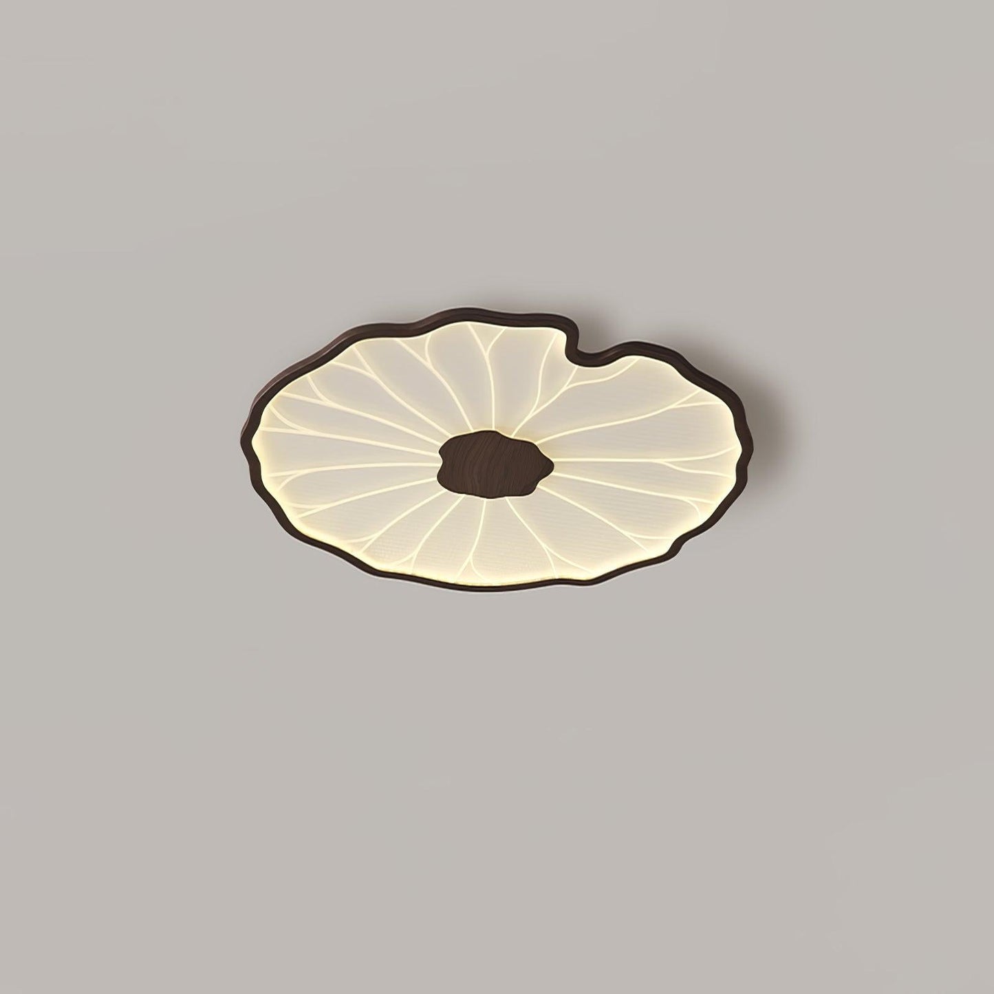 Lotus Leaf Acrylic Ceiling Lamp | Durable, Rustic Wood Finish & Ideal for Indoor Spaces