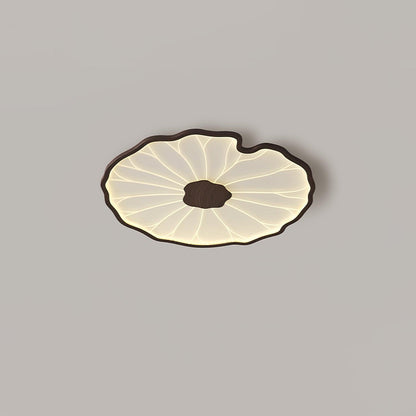 Lotus Leaf Acrylic Ceiling Lamp | Durable, Rustic Wood Finish & Ideal for Indoor Spaces