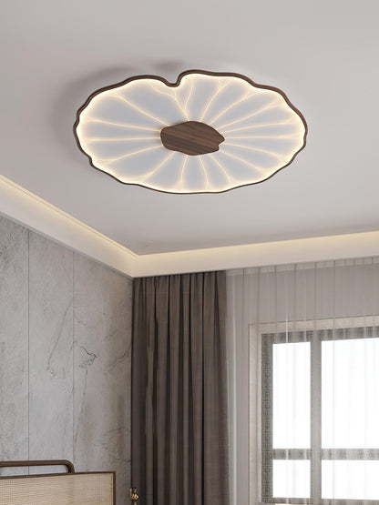 Lotus Leaf Acrylic Ceiling Lamp | Durable, Rustic Wood Finish & Ideal for Indoor Spaces