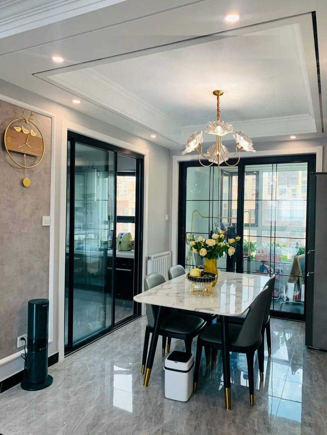 Lotus Leaf Glass Chandelier | Frosted Glass, Gold Finish & Ideal for Indoor Lighting