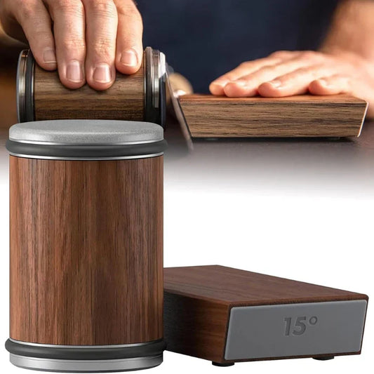 Knife Sharpener Roll System for Kitchen Knives - Easy 15° Degree Sharpening Tool for Precision Edge Maintenance