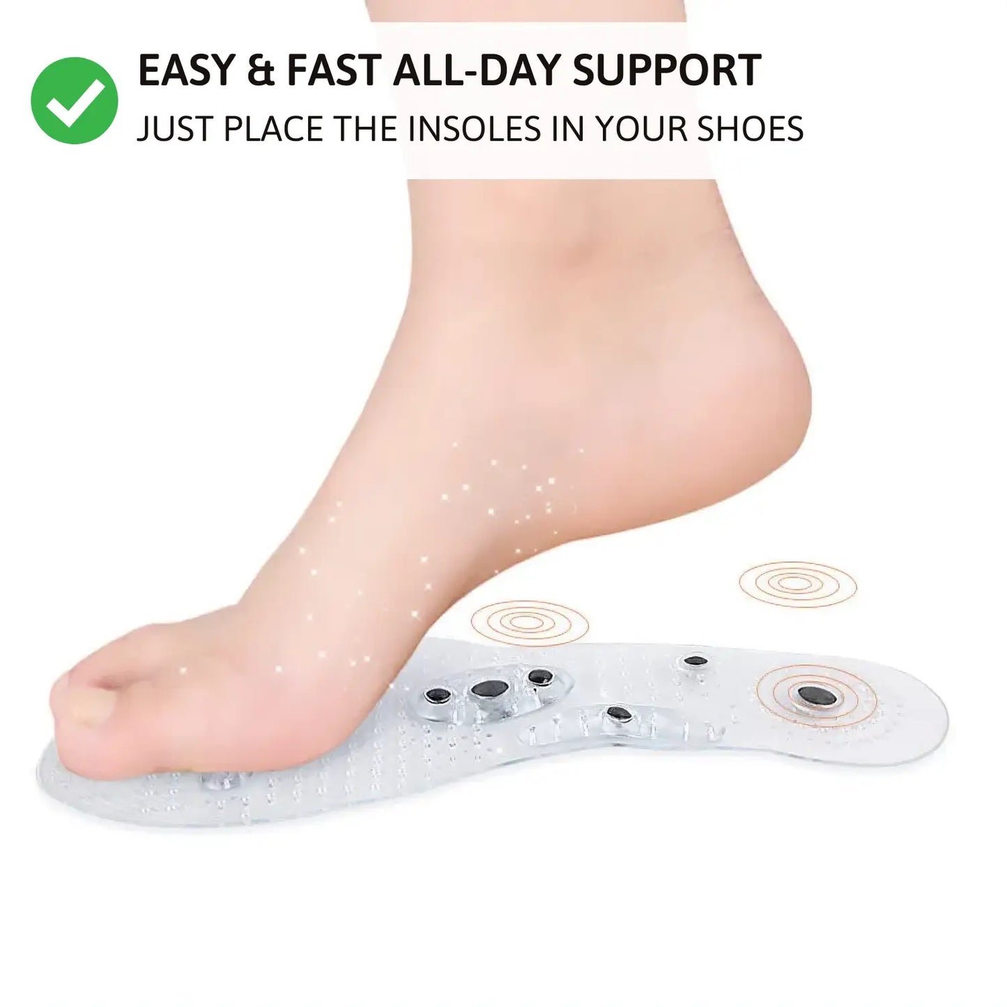 Magnetic Acupressure Insoles | Pain Relief, Arch Support & Comfort for Flat Feet and Plantar Fasciitis