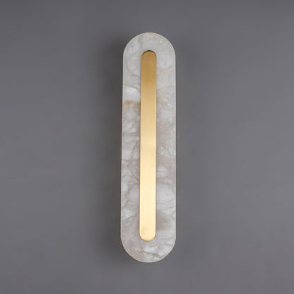 Alabaster Rounded Wall Light Fixture - Modern Sconce for Living Room & Hallway Lighting