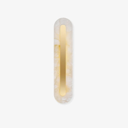 Alabaster Rounded Wall Light Fixture - Modern Sconce for Living Room & Hallway Lighting