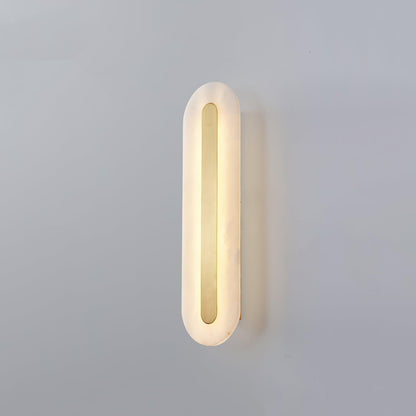 Alabaster Rounded Wall Light Fixture - Modern Sconce for Living Room & Hallway Lighting
