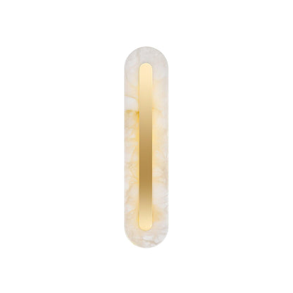 Alabaster Rounded Wall Light Fixture - Modern Sconce for Living Room & Hallway Lighting
