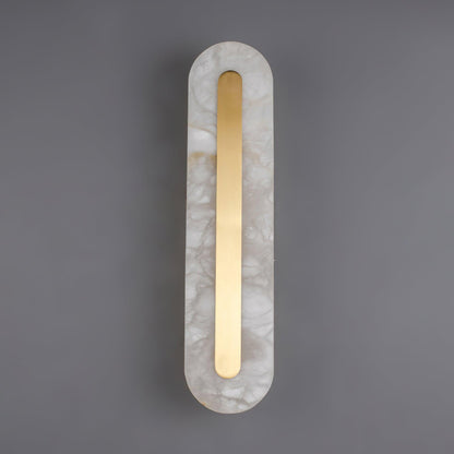 Alabaster Rounded Wall Light Fixture - Modern Sconce for Living Room & Hallway Lighting