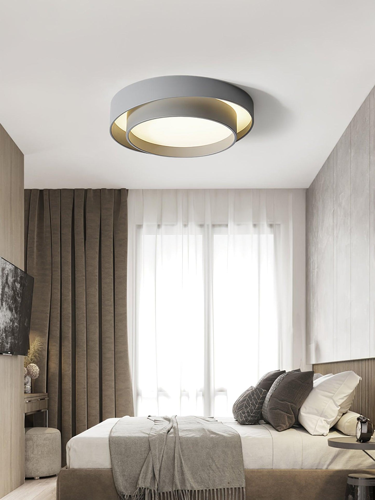 LED Ceiling Lamp - Modern Melody Design - Adjustable Brightness for Living Room & Bedroom Lighting