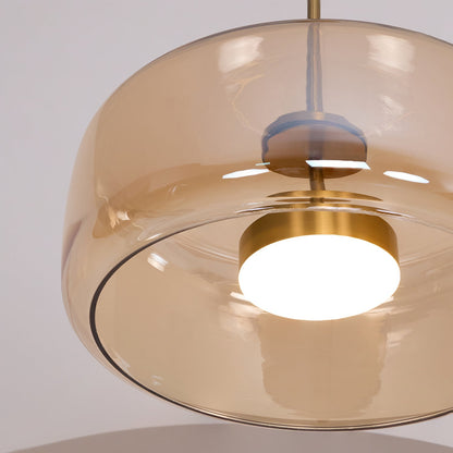 Metro Sphere Glass Pendant Light Fixture - Modern Hanging Lamp for Kitchen Island & Dining Room
