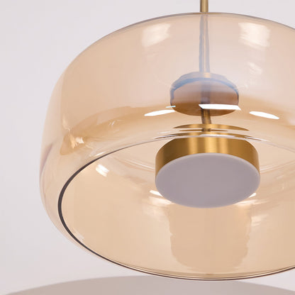 Metro Sphere Glass Pendant Light Fixture - Modern Hanging Lamp for Kitchen Island & Dining Room