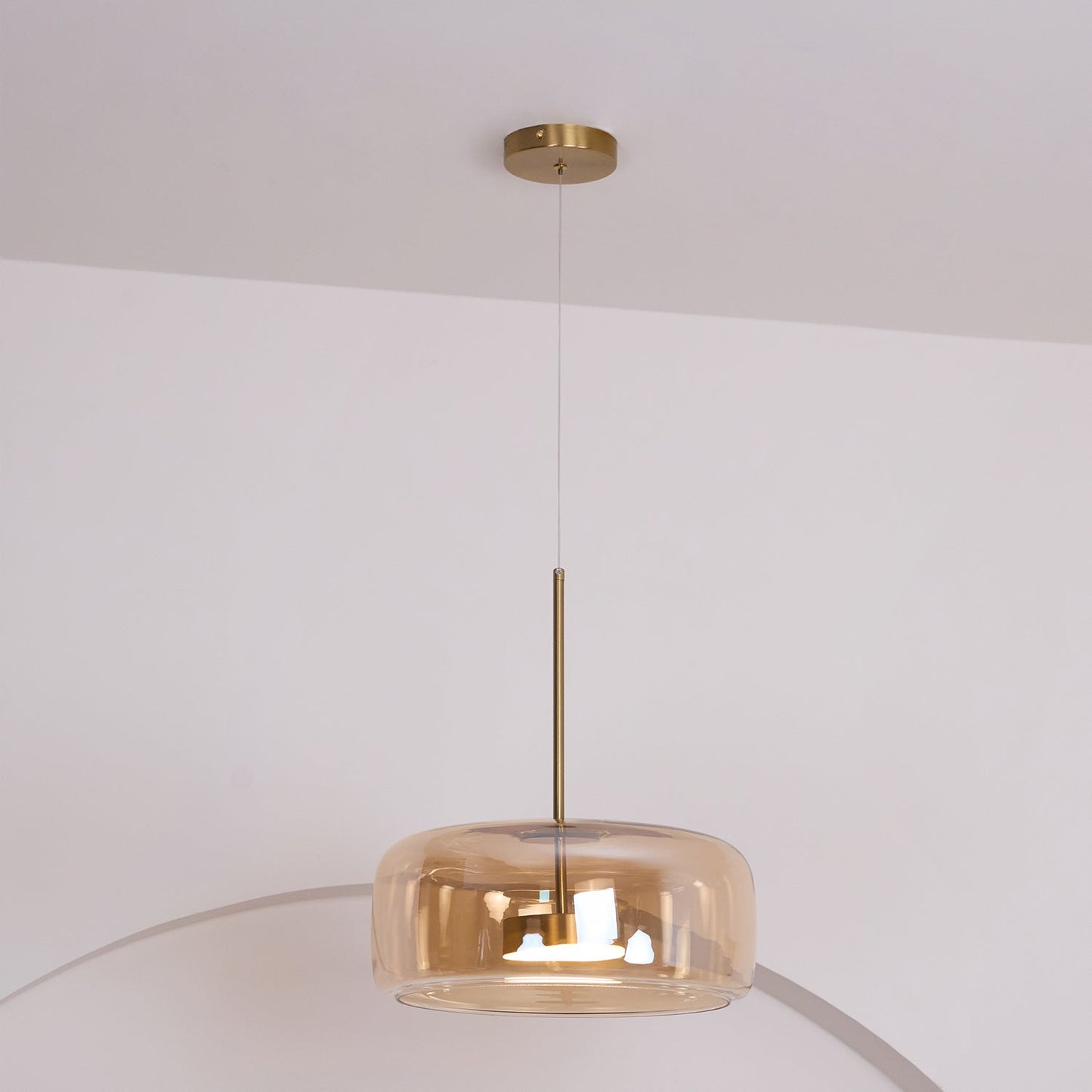 Metro Sphere Glass Pendant Light Fixture - Modern Hanging Lamp for Kitchen Island & Dining Room