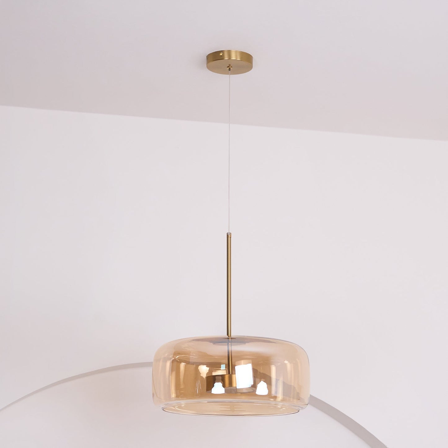 Metro Sphere Glass Pendant Light Fixture - Modern Hanging Lamp for Kitchen Island & Dining Room