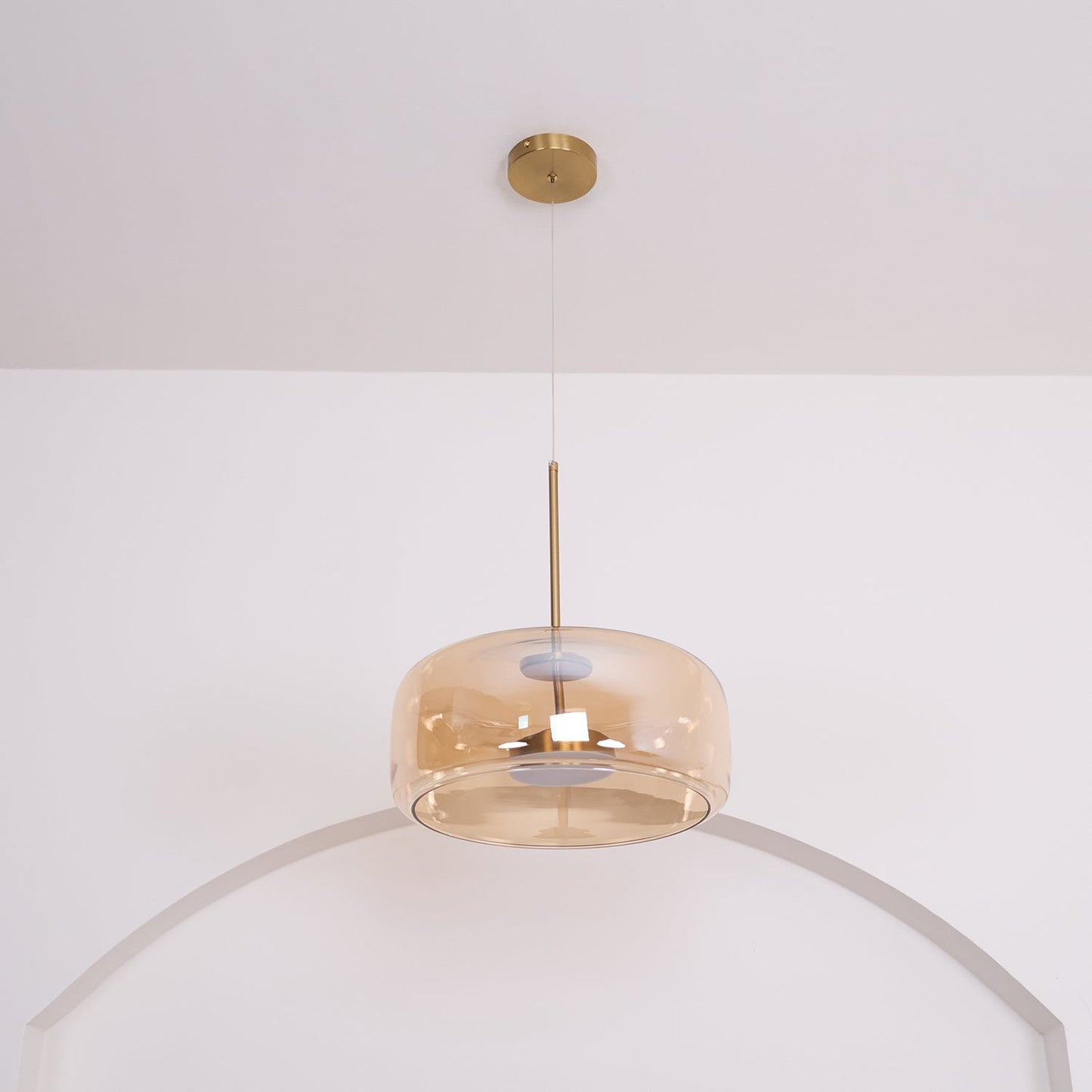 Metro Sphere Glass Pendant Light Fixture - Modern Hanging Lamp for Kitchen Island & Dining Room