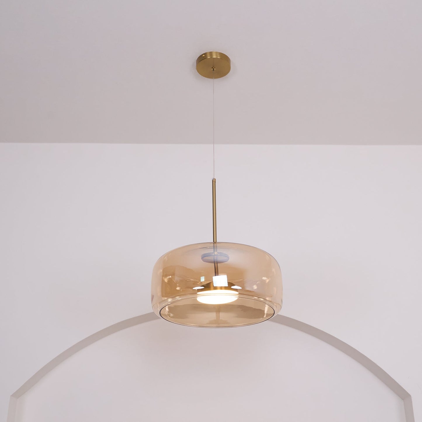 Metro Sphere Glass Pendant Light Fixture - Modern Hanging Lamp for Kitchen Island & Dining Room