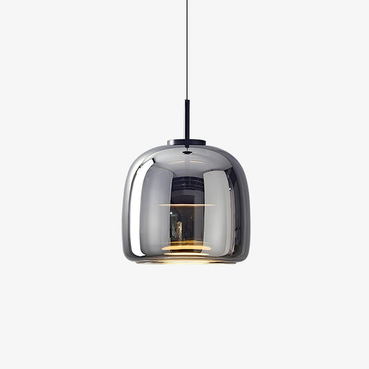 Metro Sphere Glass Pendant Light Fixture - Modern Hanging Lamp for Kitchen Island & Dining Room