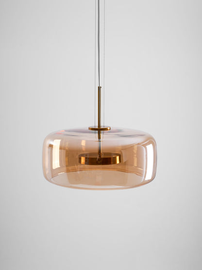Glass Pendant Lamp | Smoked Dome, Metal Accents & Adjustable Height for Modern Home Decor | Canadian lighting