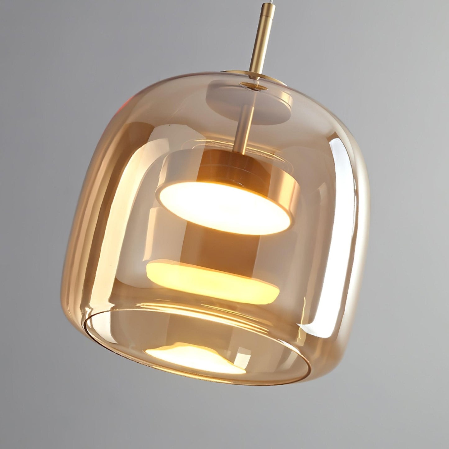 Metro Sphere Glass Pendant Light Fixture - Modern Hanging Lamp for Kitchen Island & Dining Room