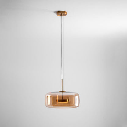 Glass Pendant Lamp | Smoked Dome, Metal Accents & Adjustable Height for Modern Home Decor | Canadian lighting