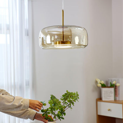 Metro Sphere Glass Pendant Light Fixture - Modern Hanging Lamp for Kitchen Island & Dining Room