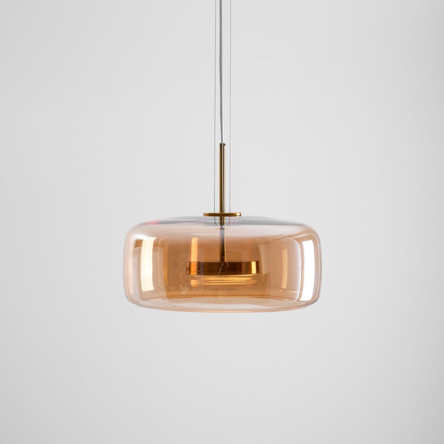 Glass Pendant Lamp | Smoked Dome, Metal Accents & Adjustable Height for Modern Home Decor | Canadian lighting