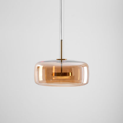 Glass Pendant Lamp | Smoked Dome, Metal Accents & Adjustable Height for Modern Home Decor | Canadian lighting