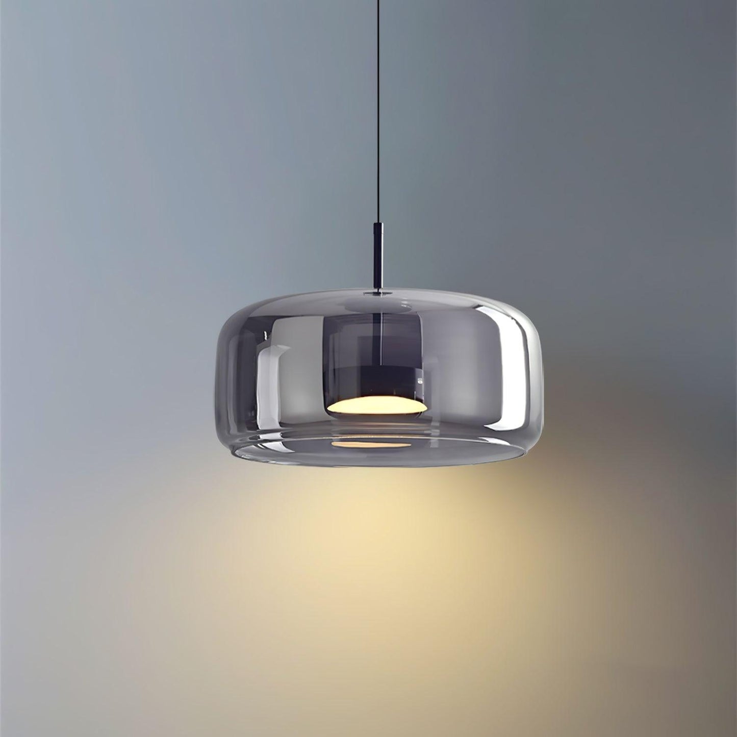 Metro Sphere Glass Pendant Light Fixture - Modern Hanging Lamp for Kitchen Island & Dining Room
