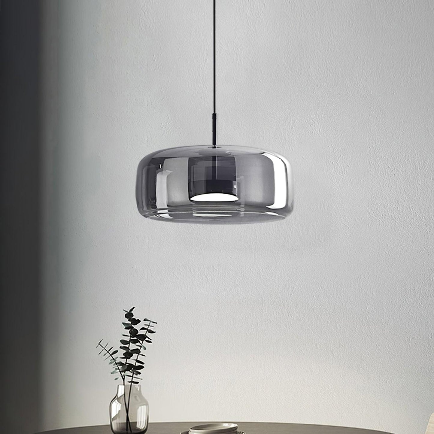 Metro Sphere Glass Pendant Light Fixture - Modern Hanging Lamp for Kitchen Island & Dining Room