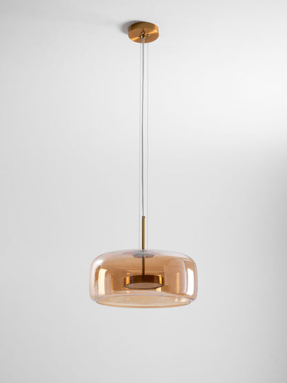Glass Pendant Lamp | Smoked Dome, Metal Accents & Adjustable Height for Modern Home Decor | Canadian lighting