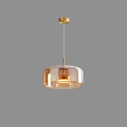 Metro Sphere Glass Pendant Light Fixture - Modern Hanging Lamp for Kitchen Island & Dining Room