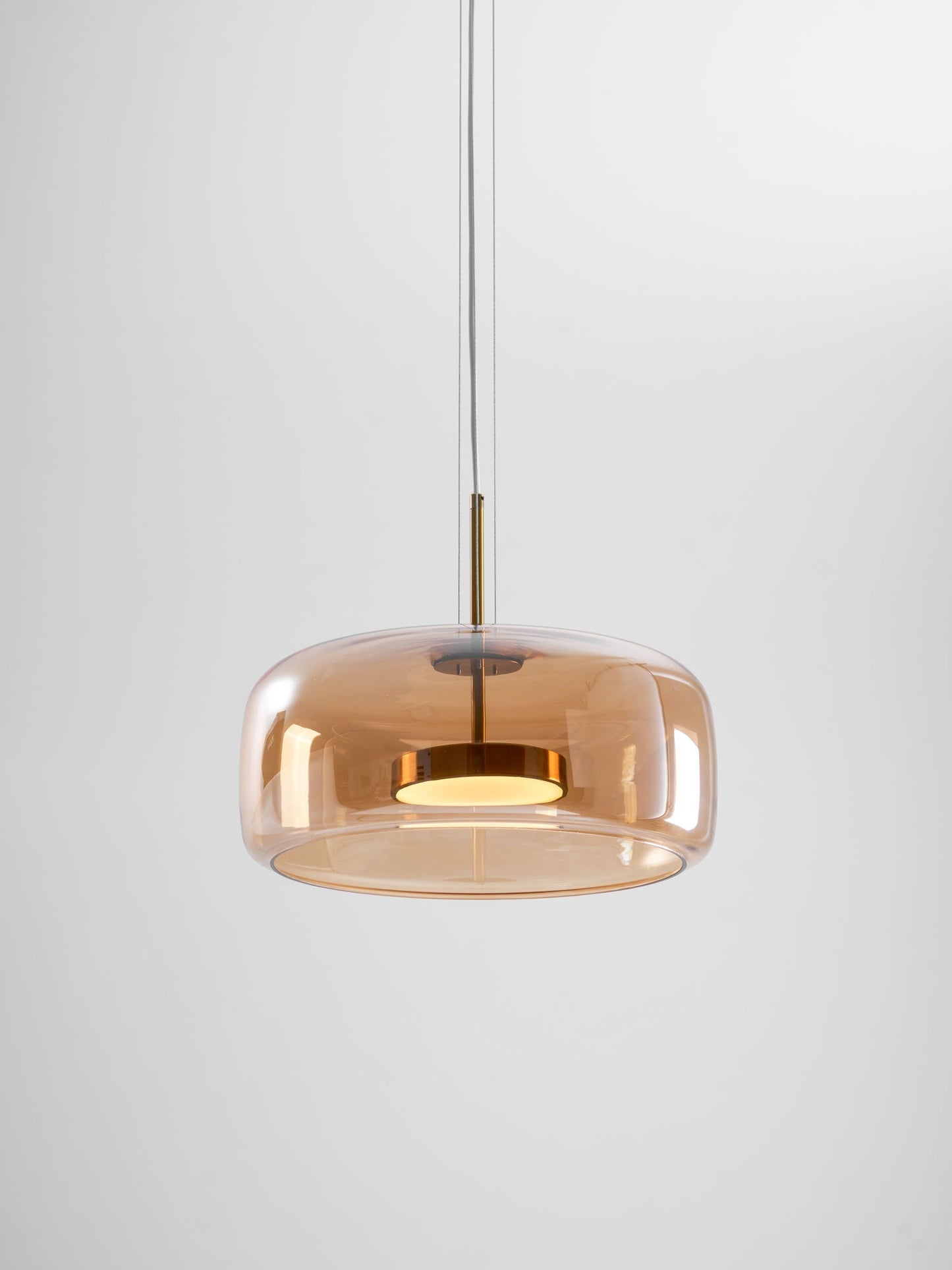 Glass Pendant Lamp | Smoked Dome, Metal Accents & Adjustable Height for Modern Home Decor | Canadian lighting