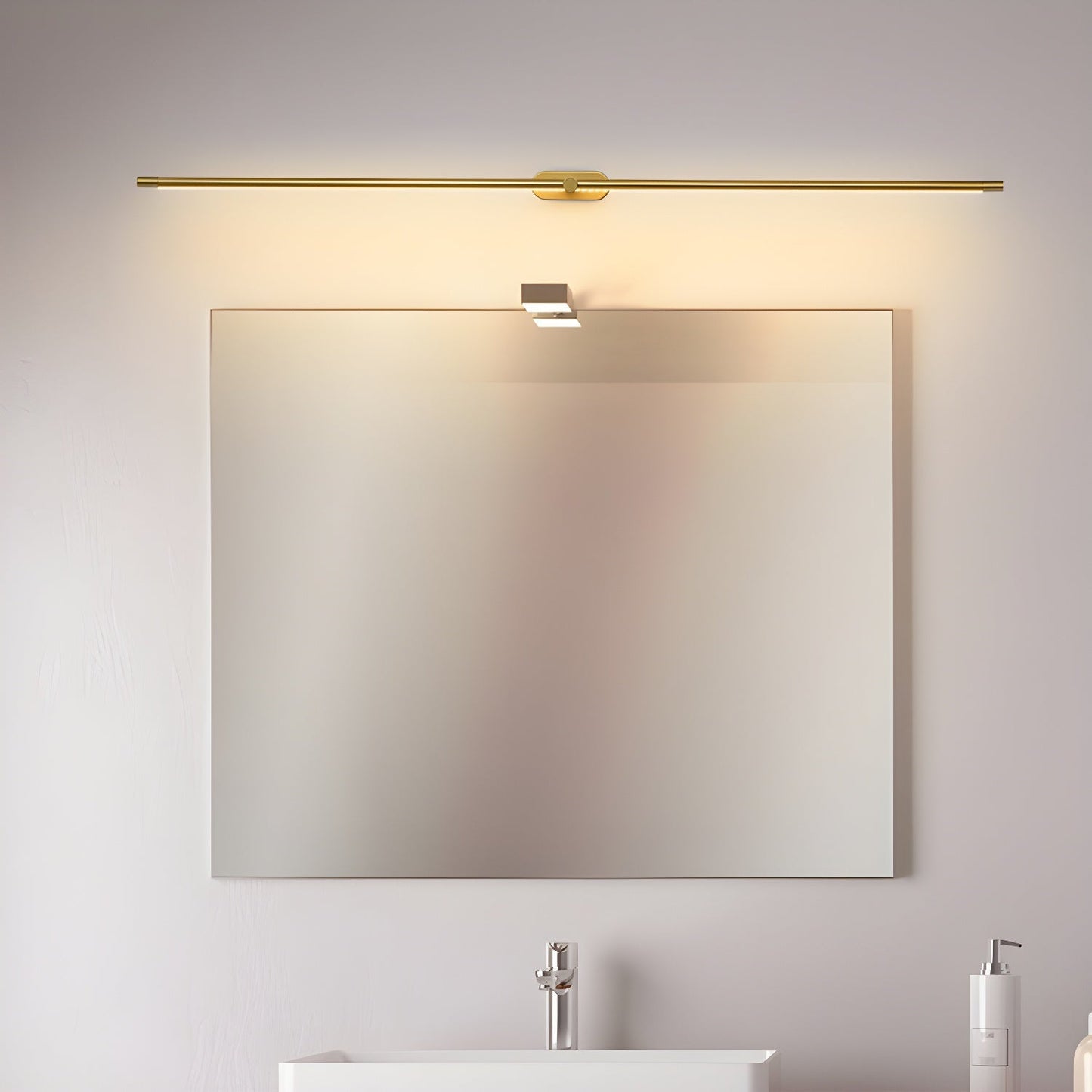 Minimalist Linear Rechargeable Wall Lamp | Touch Sensor, USB Charging & Ideal for Bathrooms and Dressing Rooms