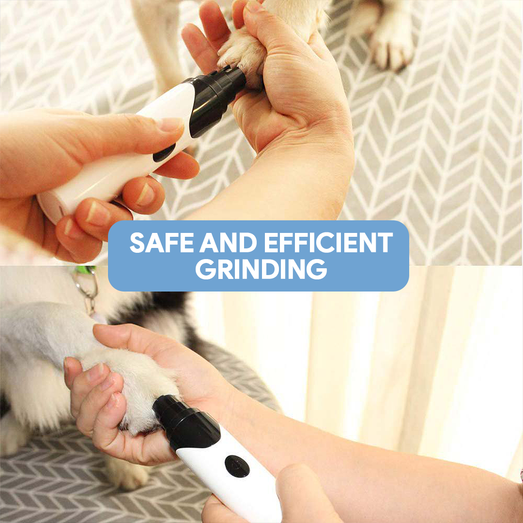 Premium Nail Grinder for Pets - Electric Pet Nail Trimmer with Safety Guard for Dogs & Cats, Quiet & Easy to Use