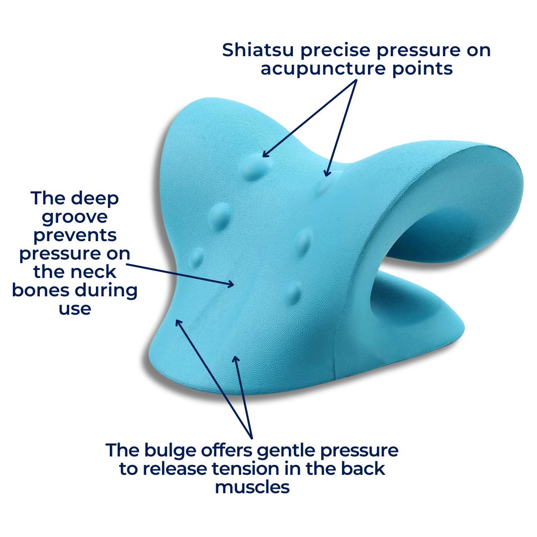 Chiropractic Neck Pillow | Pain Relief, Improved Posture & Better Sleep for Neck Tension Relief