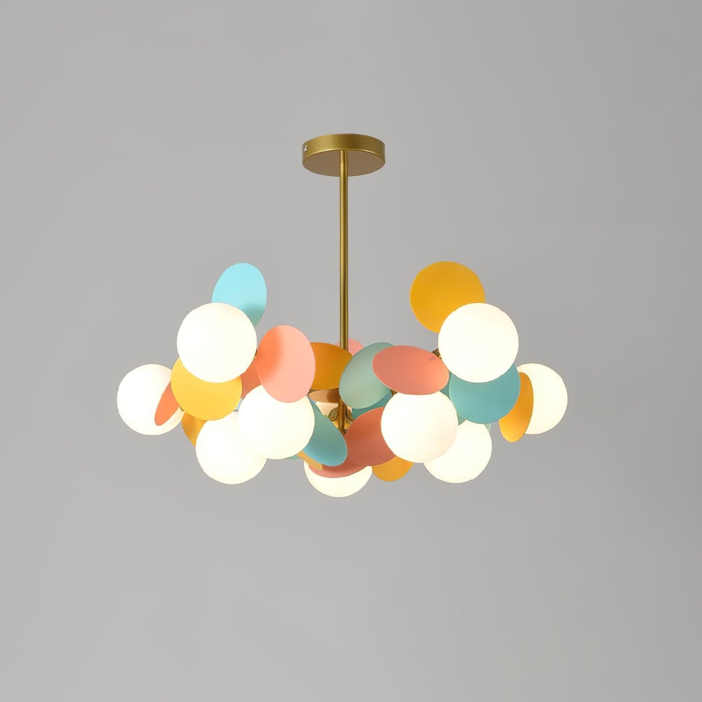 LED Tree Chandelier Light Fixture in Off White for Living Room & Dining Room Decor