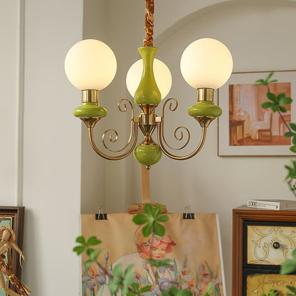 LED Onyx Chandelier Light Fixture - Modern Hanging Pendant for Dining Room & Living Room Decor