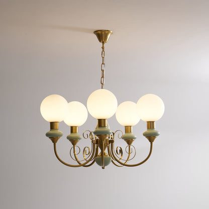 LED Onyx Chandelier Light Fixture - Modern Hanging Pendant for Dining Room & Living Room Decor