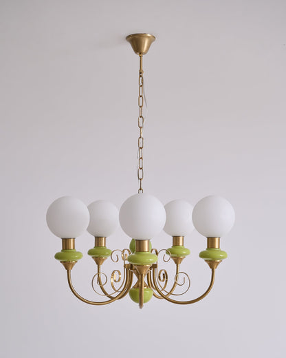 LED Onyx Chandelier Light Fixture - Modern Hanging Pendant for Dining Room & Living Room Decor