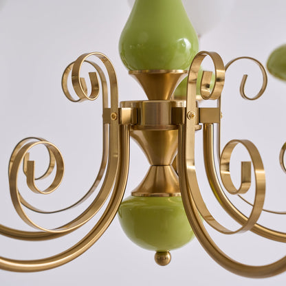 LED Onyx Chandelier Light Fixture - Modern Hanging Pendant for Dining Room & Living Room Decor