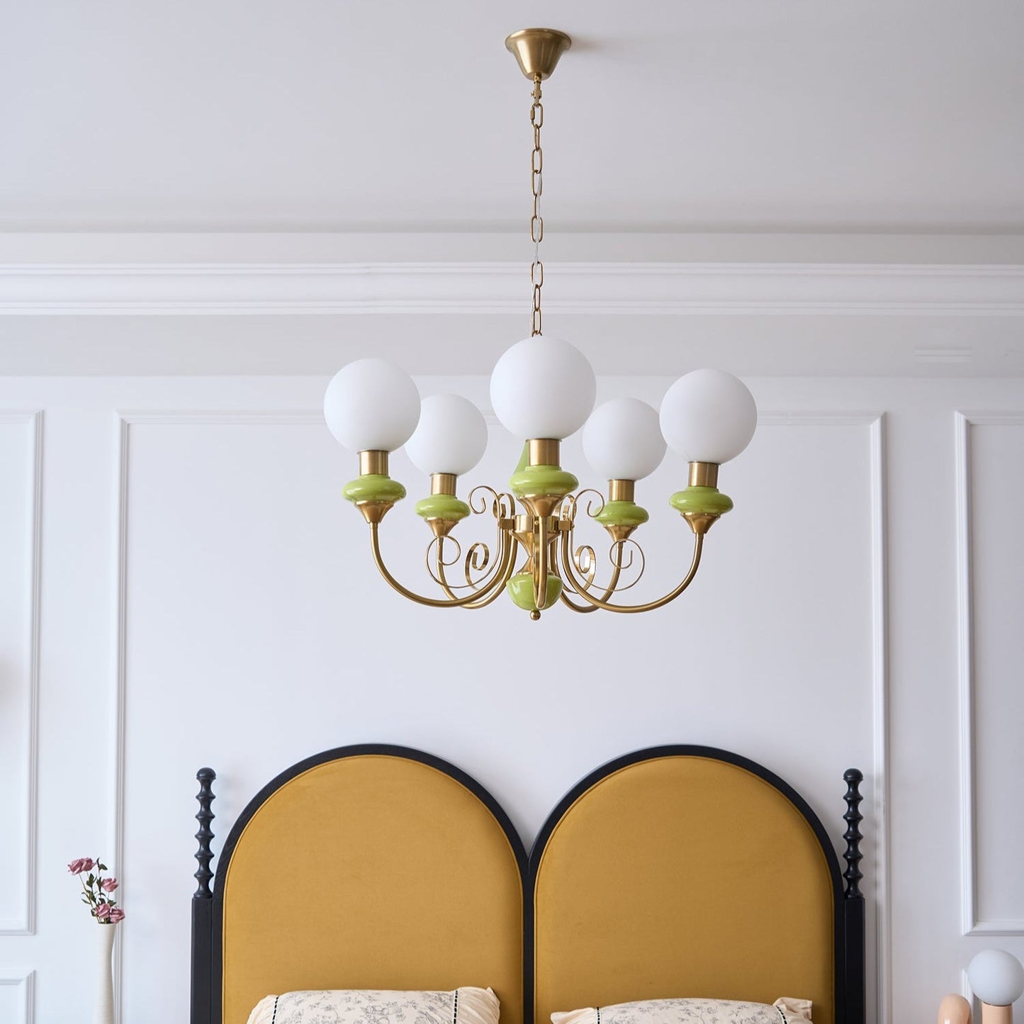 LED Onyx Chandelier Light Fixture - Modern Hanging Pendant for Dining Room & Living Room Decor