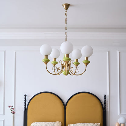 LED Onyx Chandelier Light Fixture - Modern Hanging Pendant for Dining Room & Living Room Decor