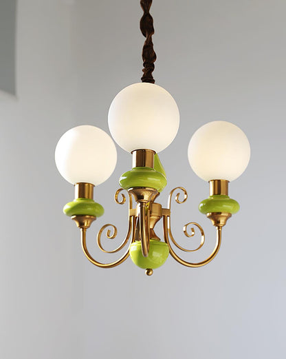 LED Onyx Chandelier Light Fixture - Modern Hanging Pendant for Dining Room & Living Room Decor