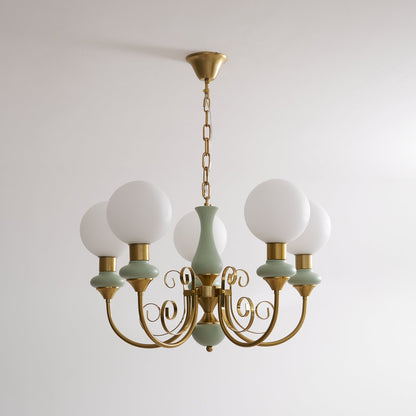 LED Onyx Chandelier Light Fixture - Modern Hanging Pendant for Dining Room & Living Room Decor