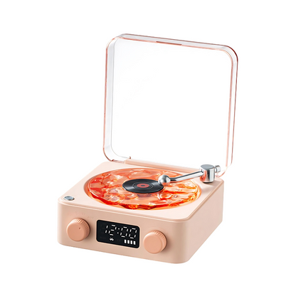Wireless Vinyl Record Player | Retro Design with Adjustable Ambient Lighting for Home Entertainment