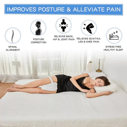 Orthopedic Knee Pillow for Side Sleepers | Memory Foam, Hypoallergenic & Ideal for Back, Hip Pain Relief and Pregnancy Support